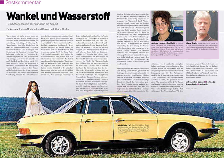 Wankel und Wasserstoff